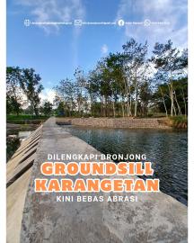 Dipasang bronjong, groundsill Karangetan bebas abrasi